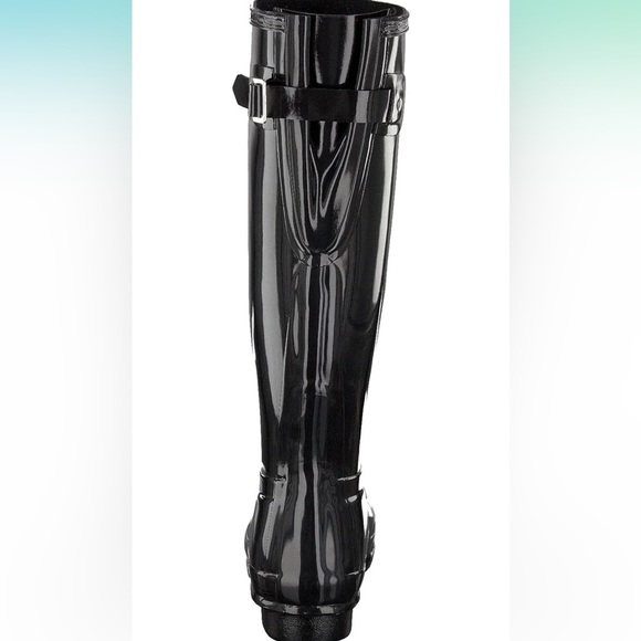 Hunter Original Back Adjustable Gloss Rain Boots black size 7 - Picture 8 of 9